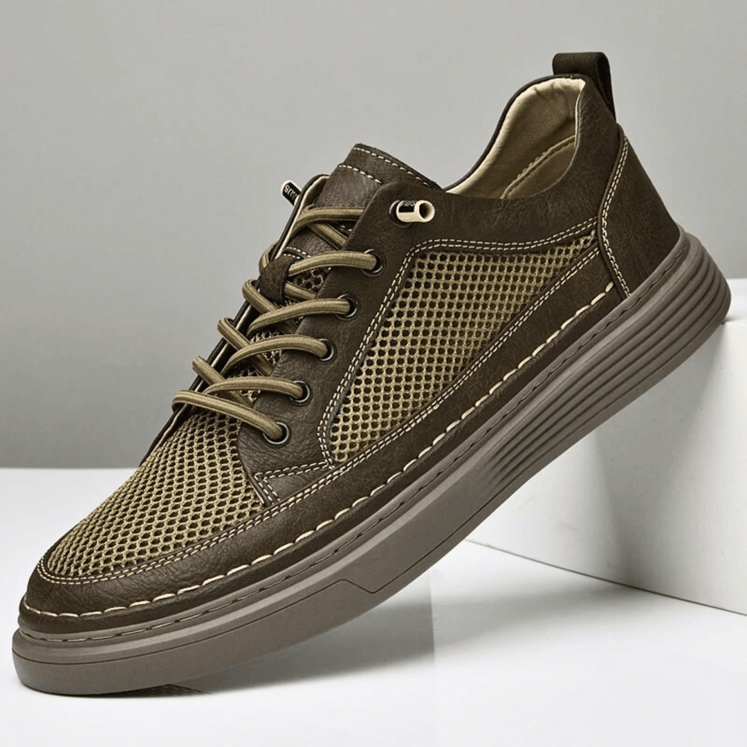 Nortvale - AirMesh Genuine Leather Sneakers - 14:200001438;200000124:200000334