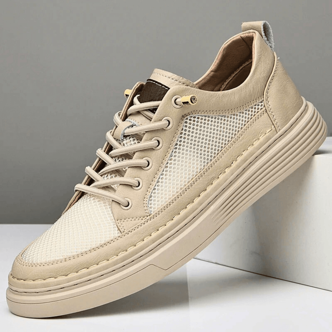 Nortvale - AirMesh Genuine Leather Sneakers - 14:771;200000124:200000334