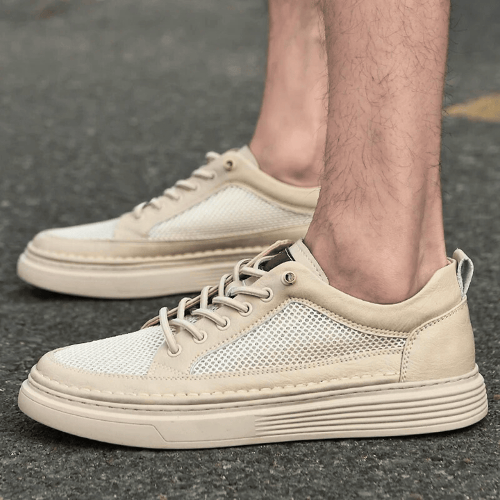 Nortvale - AirMesh Genuine Leather Sneakers - 14:771;200000124:200000334