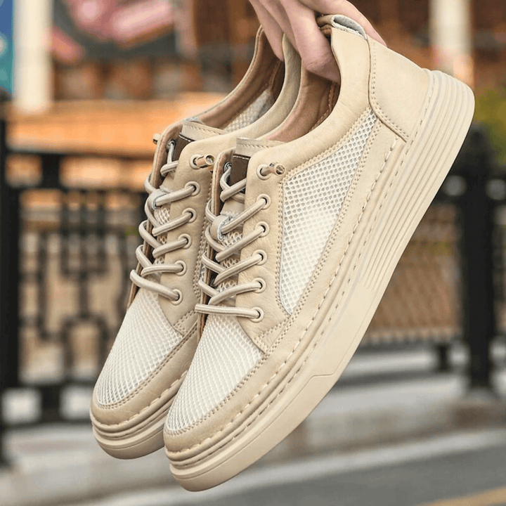 Nortvale - AirMesh Genuine Leather Sneakers - 14:771;200000124:200000334