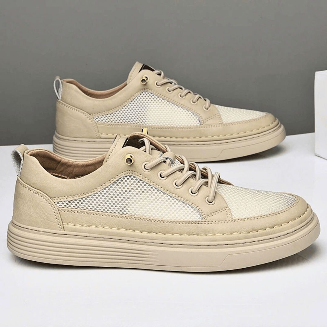 Nortvale - AirMesh Genuine Leather Sneakers - 14:771;200000124:200000334