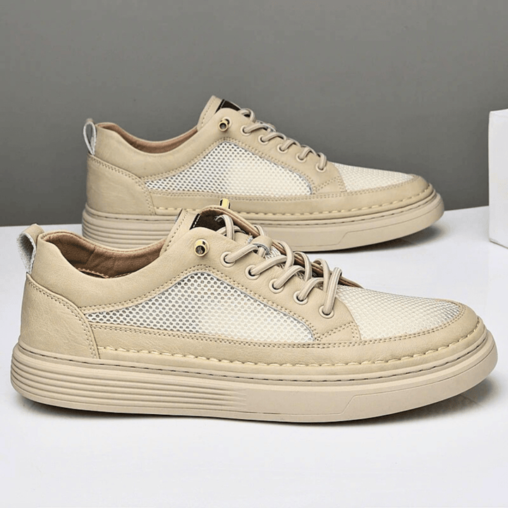 Nortvale - AirMesh Genuine Leather Sneakers - 14:771;200000124:200000334