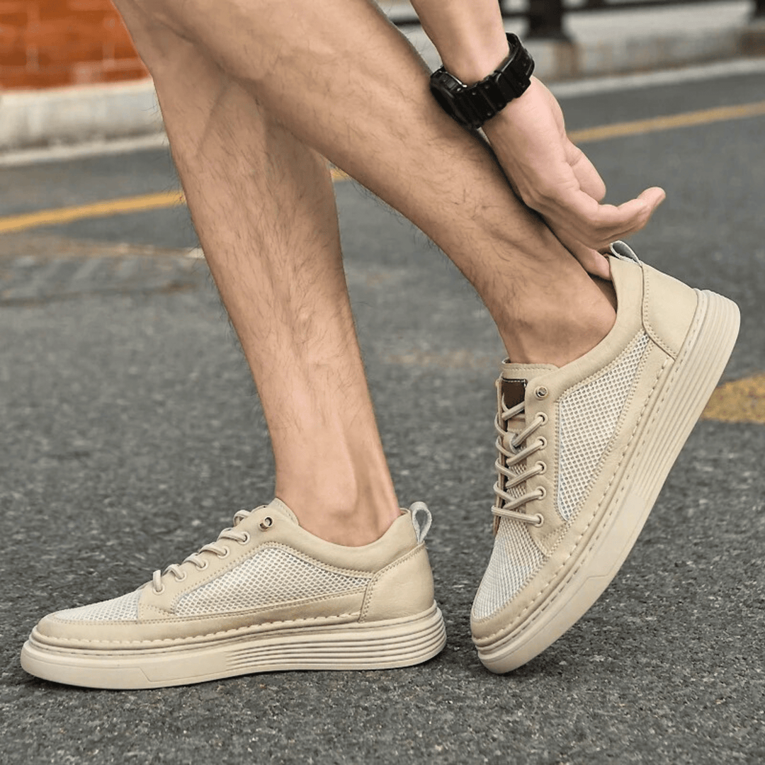 Nortvale - AirMesh Genuine Leather Sneakers - 14:771;200000124:200000334