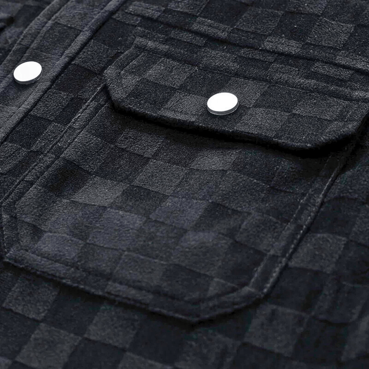 Nortvale - Argento Plaid Suede Jacket - 14:193#black;5:361386#M(50 to 58kg)