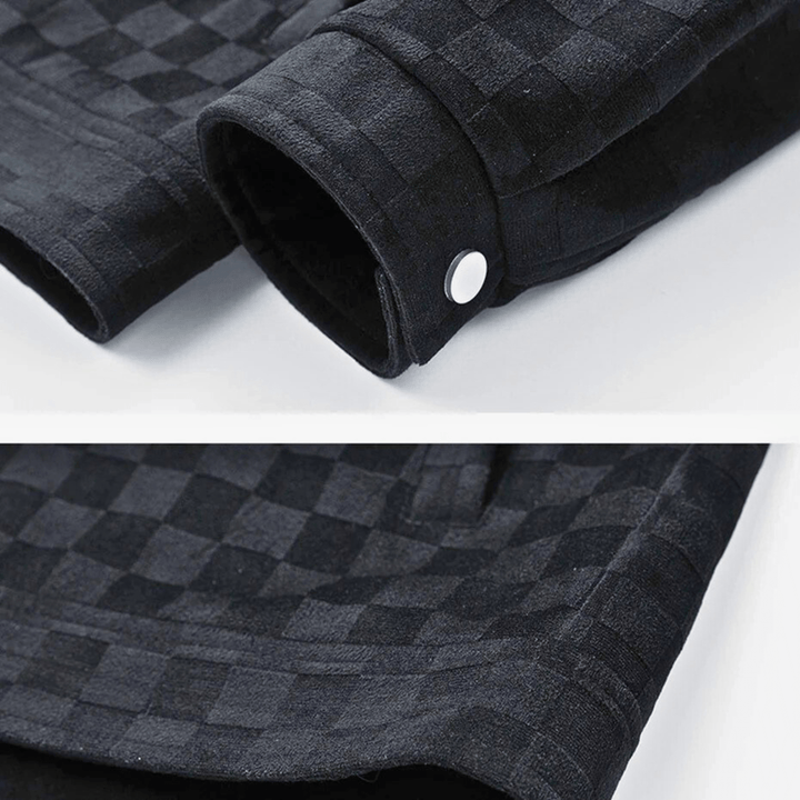 Nortvale - Argento Plaid Suede Jacket - 14:193#black;5:361386#M(50 to 58kg)