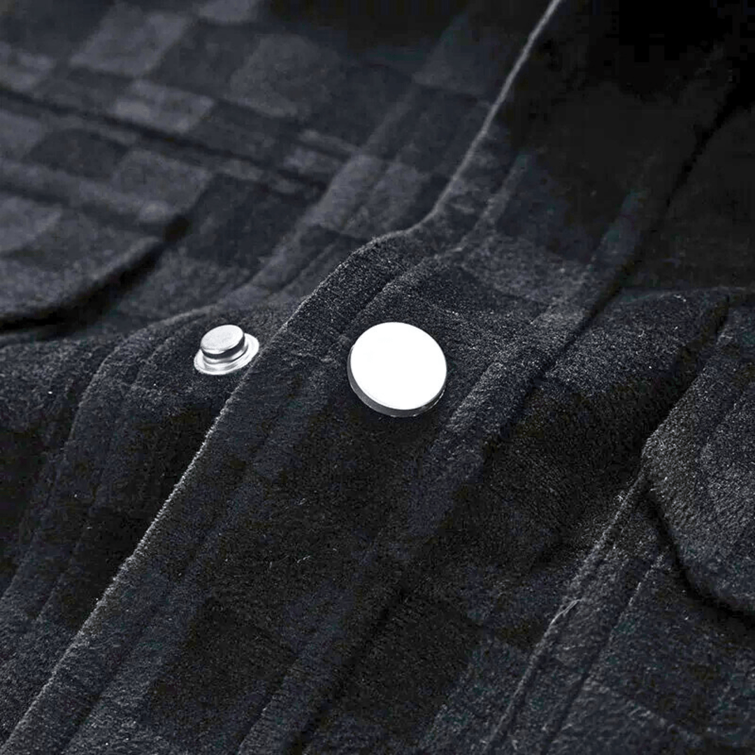 Nortvale - Argento Plaid Suede Jacket - 14:193#black;5:361386#M(50 to 58kg)
