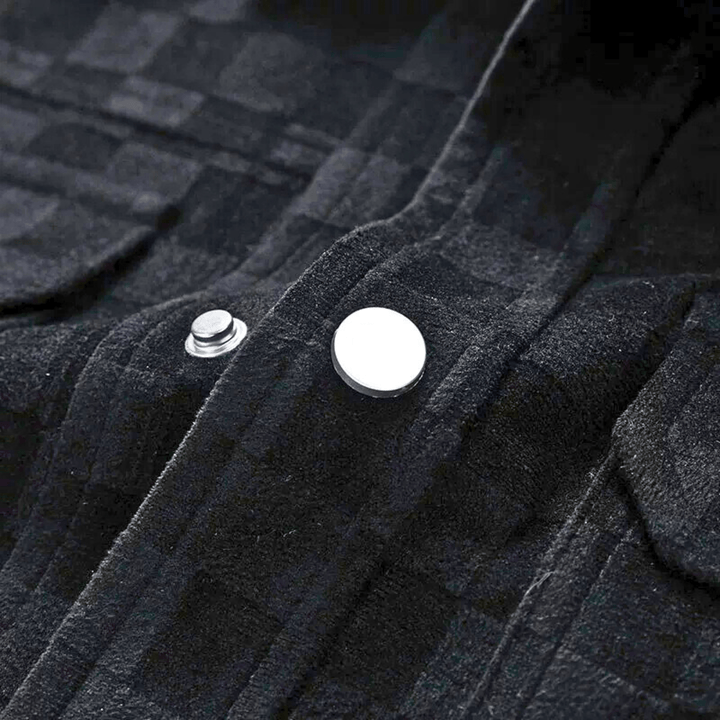 Nortvale - Argento Plaid Suede Jacket - 14:193#black;5:361386#M(50 to 58kg)