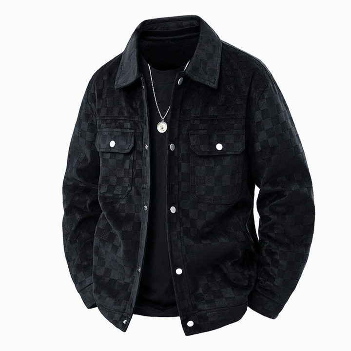 Nortvale - Argento Plaid Suede Jacket - 14:193#black;5:361386#M(50 to 58kg)