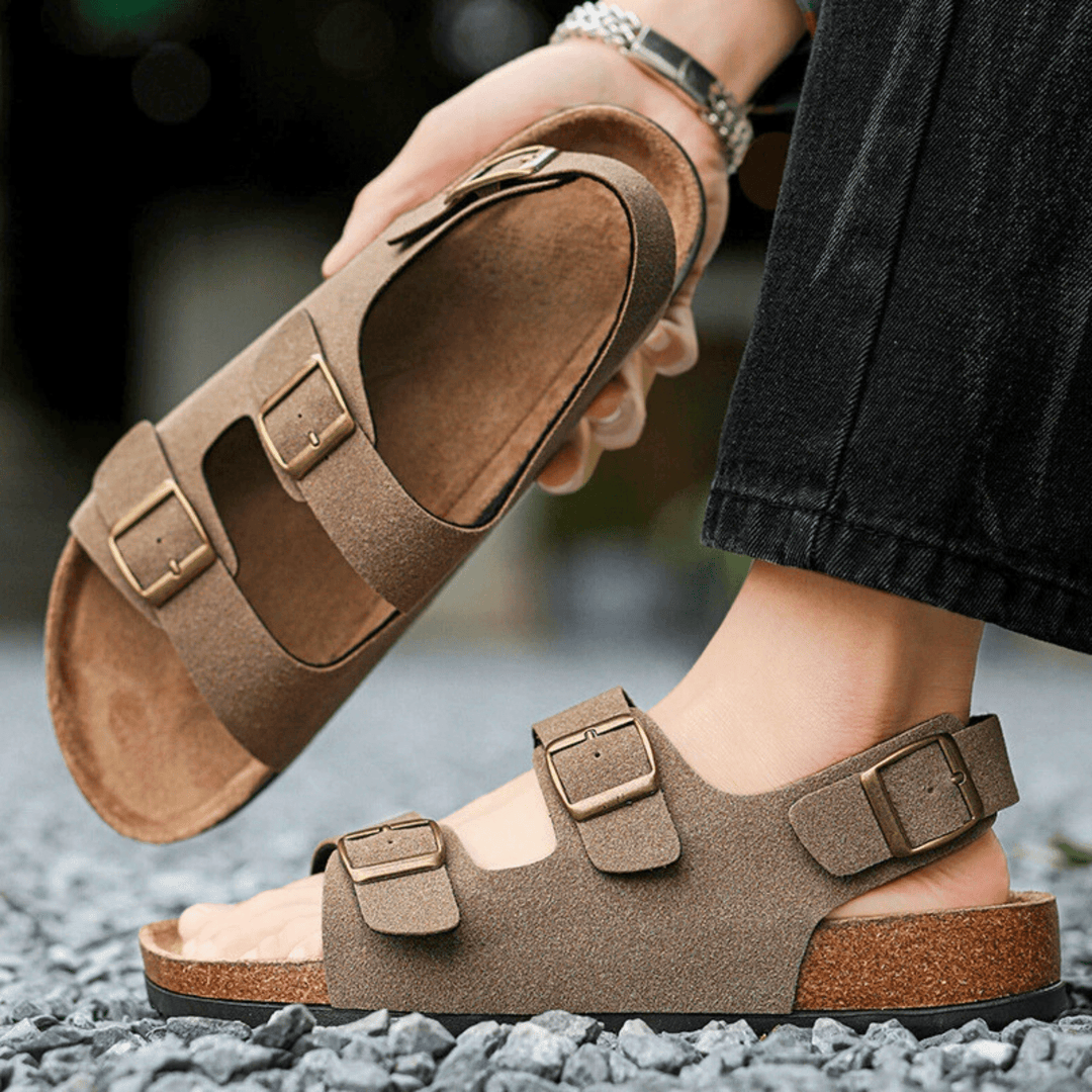 Nortvale - Aurelian Signature Sandals - 14:200001438#832 - Khaki;200000124:200000333#35 - 36