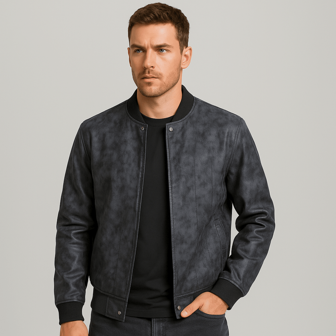 Nortvale - Baseball Suede Leather Jacket - 14:193;5:200661036