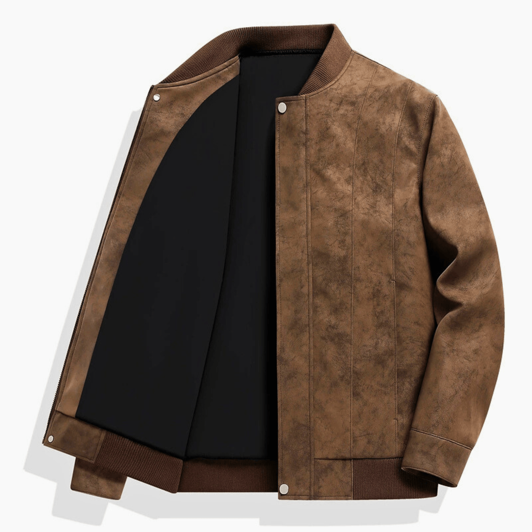 Nortvale - Baseball Suede Leather Jacket - 14:193;5:200661036
