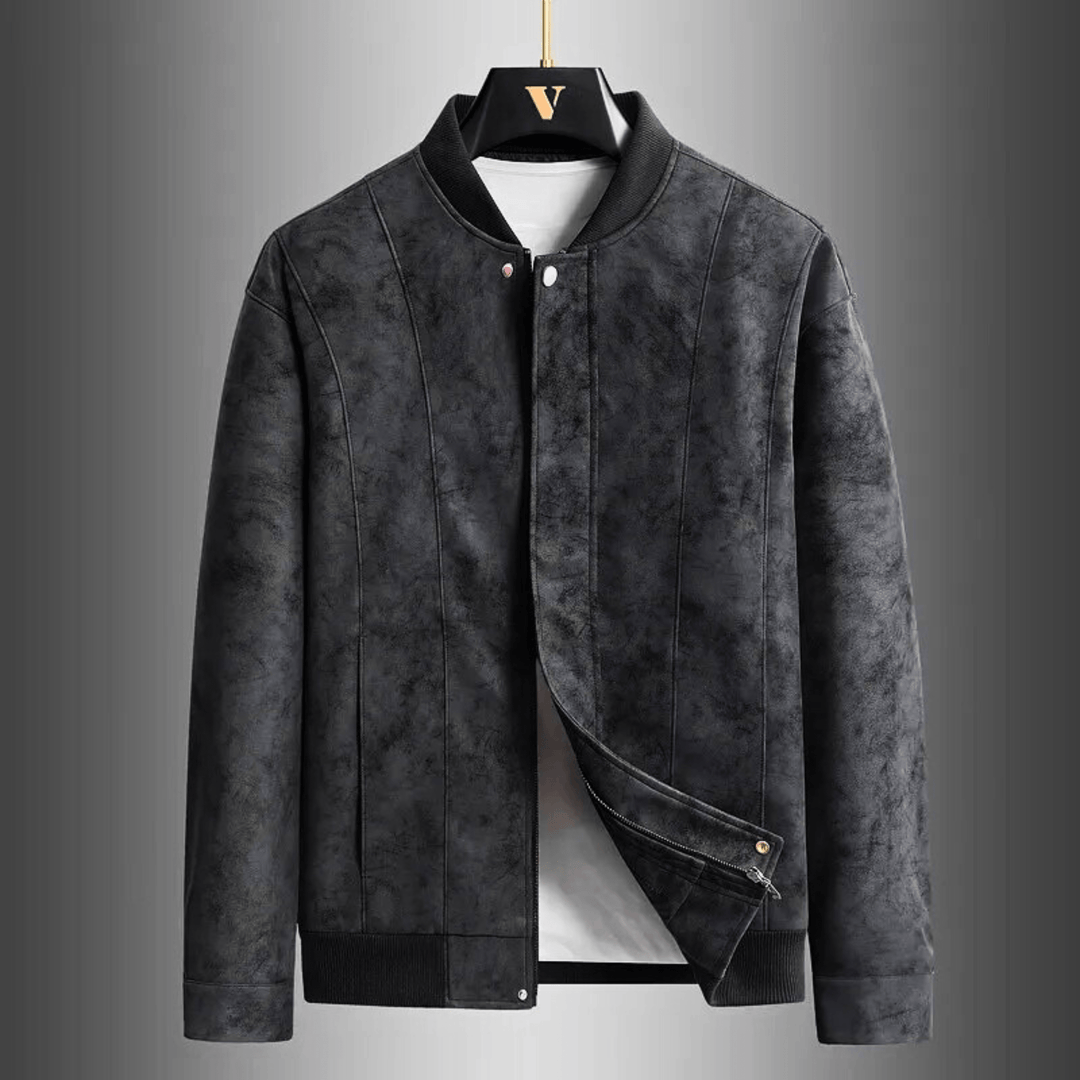 Nortvale - Baseball Suede Leather Jacket - 14:193;5:200661036