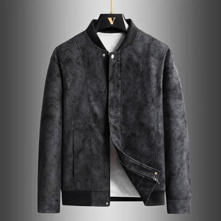 Nortvale - Baseball Suede Leather Jacket - 14:193;5:200661036