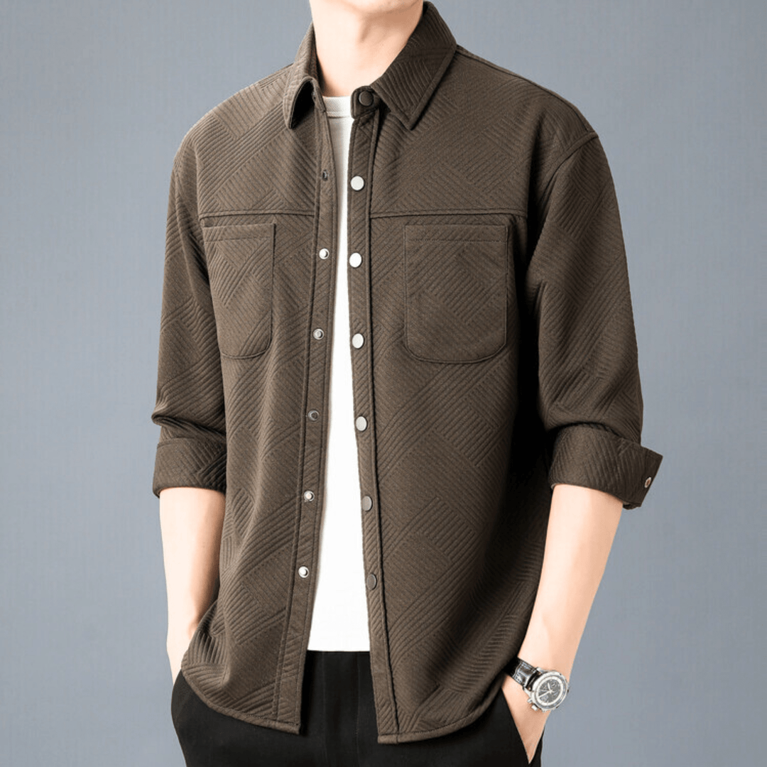 Nortvale - Bellagio Button - Up Shirt - 14:173#Brown;5:361386#M Fits 45 - 50 kg