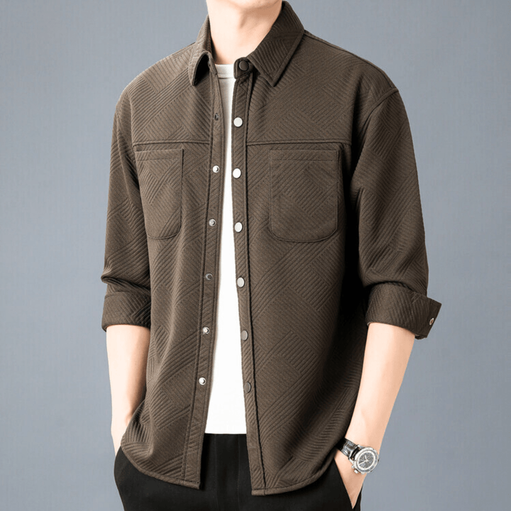 Nortvale - Bellagio Button - Up Shirt - 14:173#Brown;5:361386#M Fits 45 - 50 kg