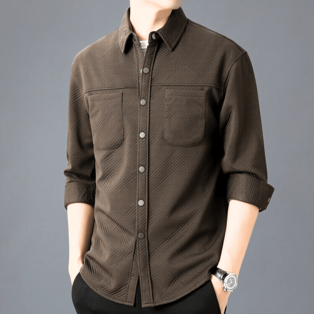 Nortvale - Bellagio Button - Up Shirt - 14:173#Brown;5:361386#M Fits 45 - 50 kg