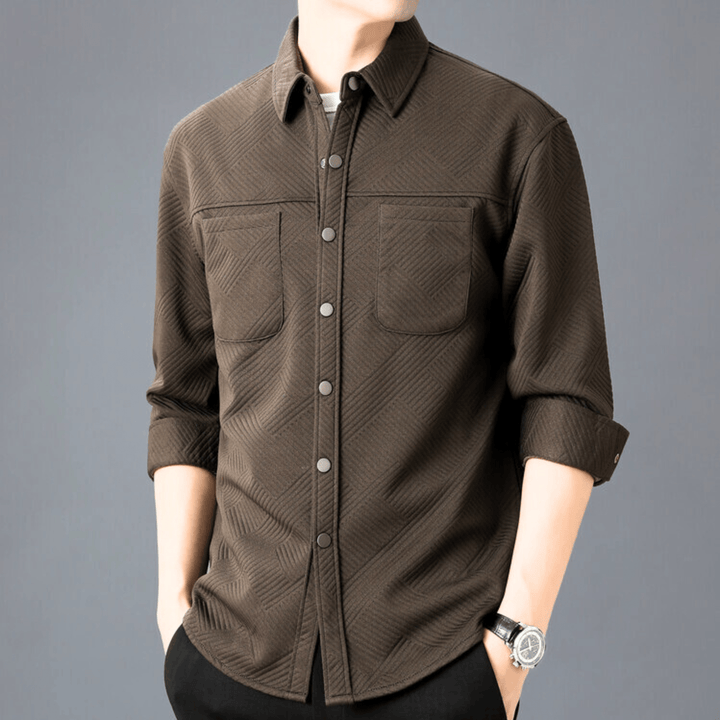 Nortvale - Bellagio Button - Up Shirt - 14:173#Brown;5:361386#M Fits 45 - 50 kg