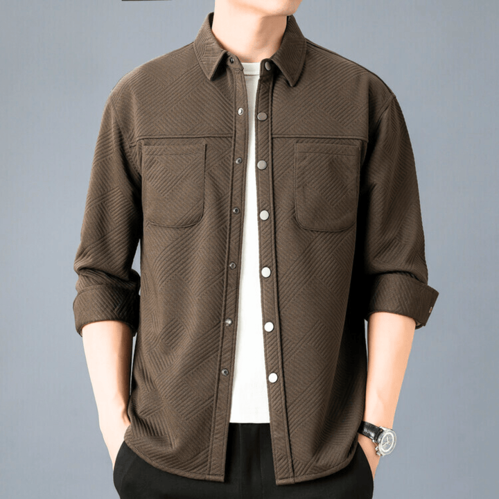 Nortvale - Bellagio Button - Up Shirt - 14:173#Brown;5:361386#M Fits 45 - 50 kg