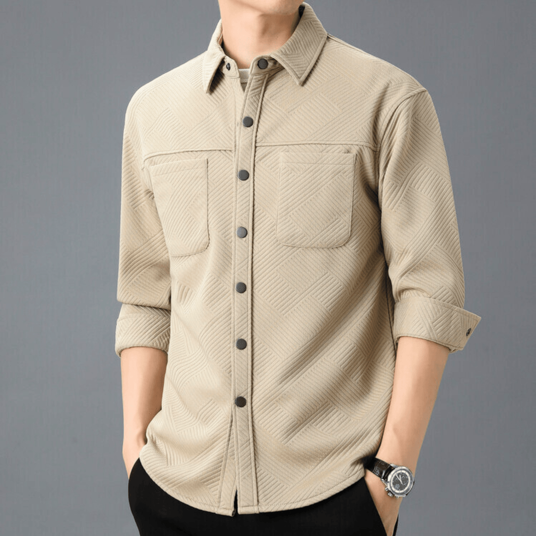 Nortvale - Bellagio Button - Up Shirt - 14:771#Khaki;5:361386#M Fits 45 - 50 kg