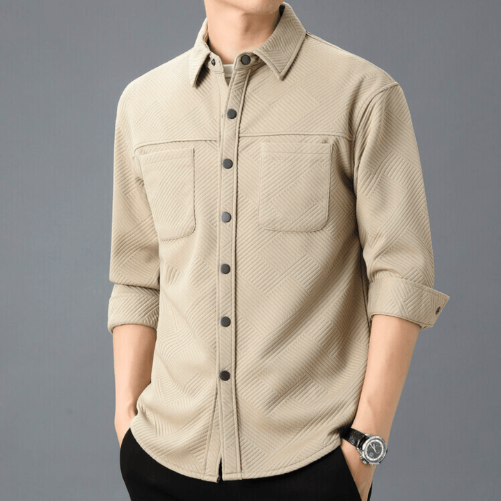 Nortvale - Bellagio Button - Up Shirt - 14:771#Khaki;5:361386#M Fits 45 - 50 kg