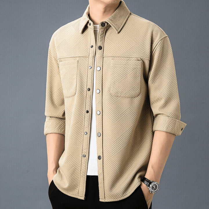 Nortvale - Bellagio Button - Up Shirt - 14:771#Khaki;5:361386#M Fits 45 - 50 kg