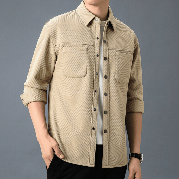 Nortvale - Bellagio Button - Up Shirt - 14:771#Khaki;5:361386#M Fits 45 - 50 kg