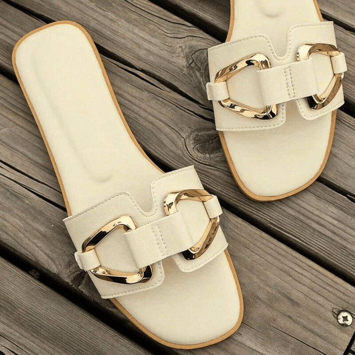 Nortvale - Bliss Metallic Slides - 14:1745#White;200000124:200000333