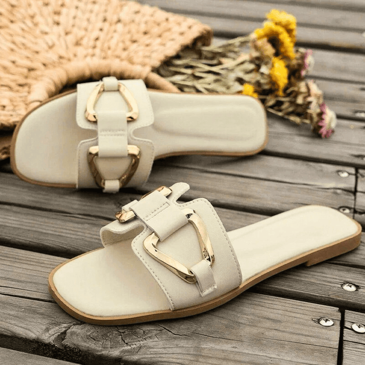 Nortvale - Bliss Metallic Slides - 14:1745#White;200000124:200000333