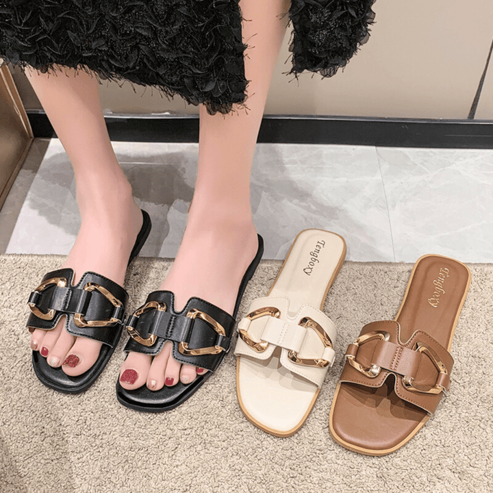 Nortvale - Bliss Metallic Slides - 14:771#Black;200000124:200000333