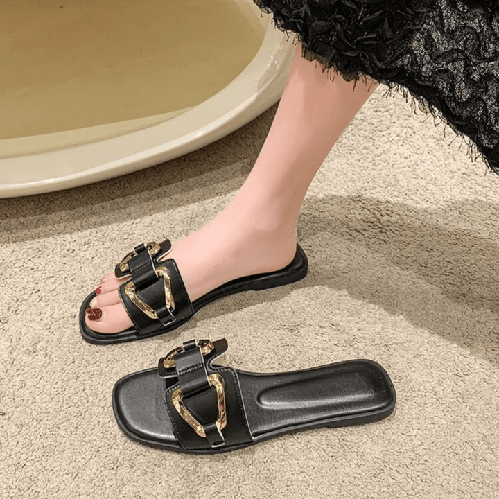 Nortvale - Bliss Metallic Slides - 14:771#Black;200000124:200000333
