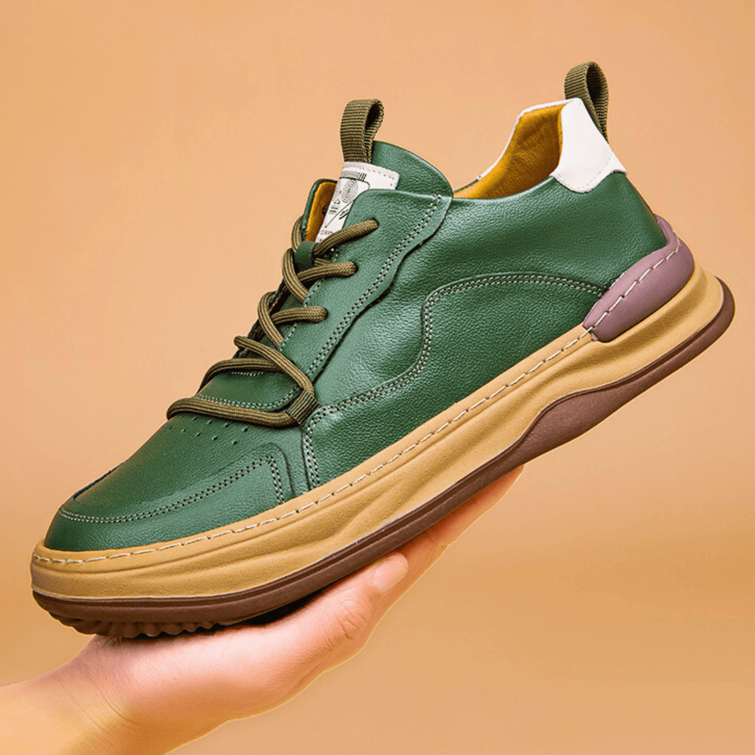 Nortvale - Breeze Genuine Leather Sneakers - 14:193#Black 2303 Hollow;200000124:200000898
