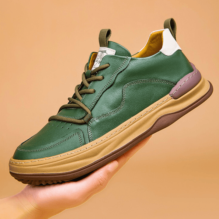Nortvale - Breeze Genuine Leather Sneakers - 14:193#Black 2303 Hollow;200000124:200000898