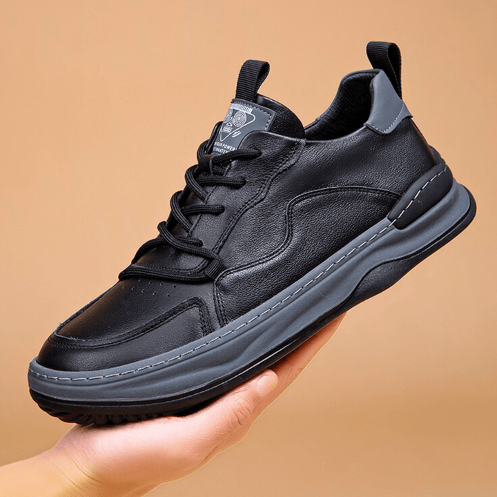 Nortvale - Breeze Genuine Leather Sneakers - 14:193#Black 2303 Hollow;200000124:200000898
