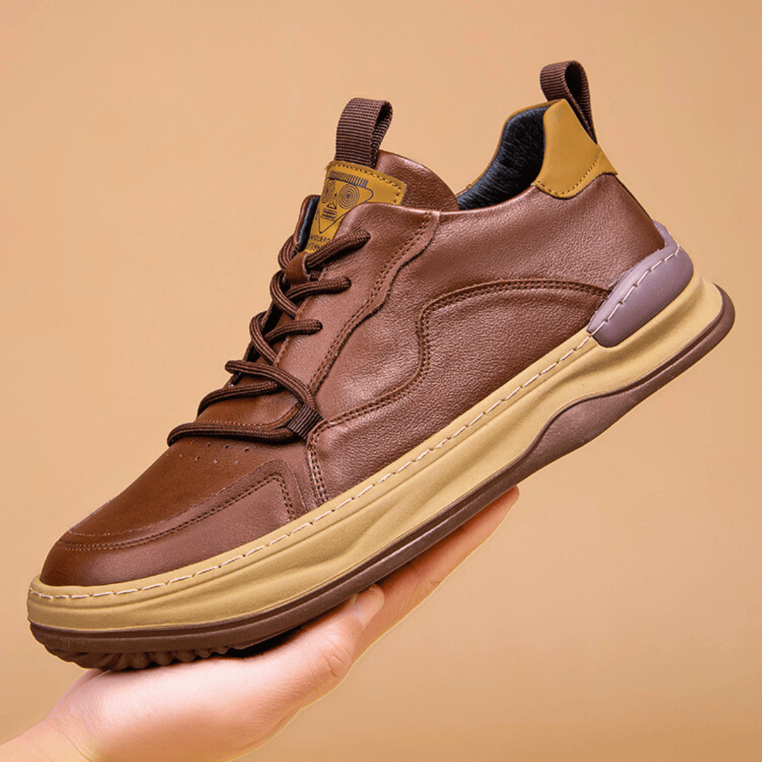 Nortvale - Breeze Genuine Leather Sneakers - 14:193#Black 2303 Hollow;200000124:200000898