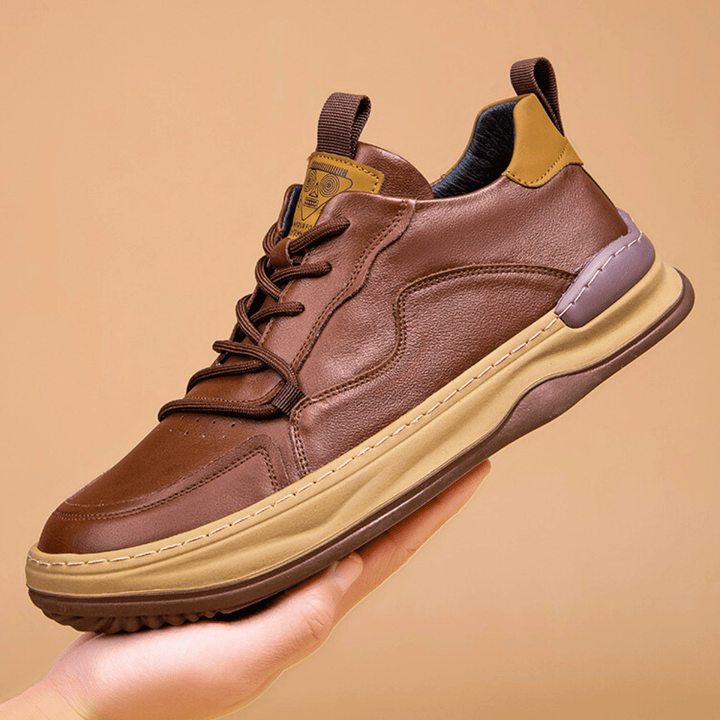Nortvale - Breeze Genuine Leather Sneakers - 14:193#Black 2303 Hollow;200000124:200000898