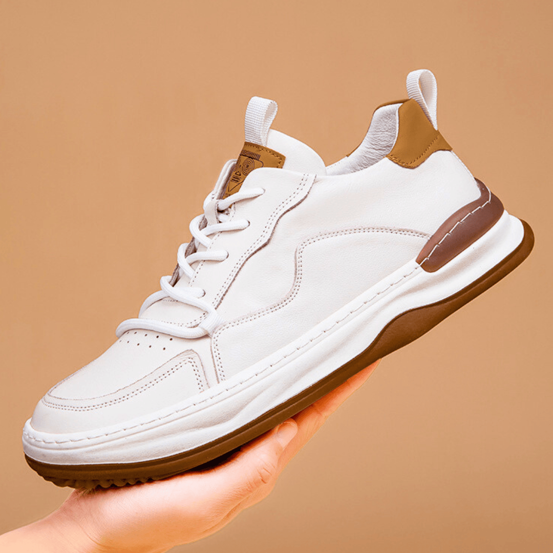 Nortvale - Breeze Genuine Leather Sneakers - 14:193#Black 2303 Hollow;200000124:200000898