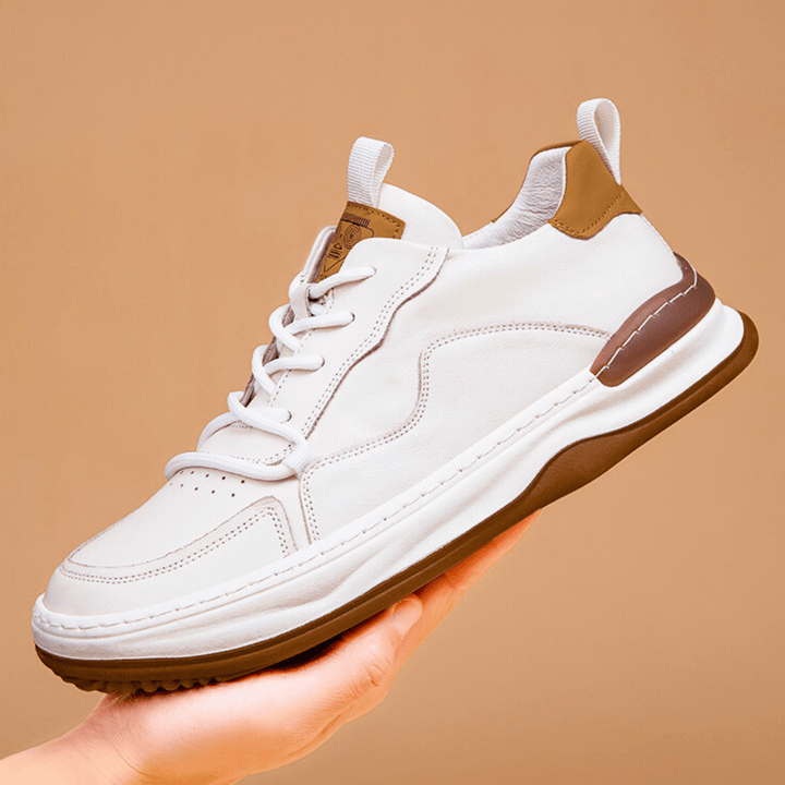 Nortvale - Breeze Genuine Leather Sneakers - 14:193#Black 2303 Hollow;200000124:200000898