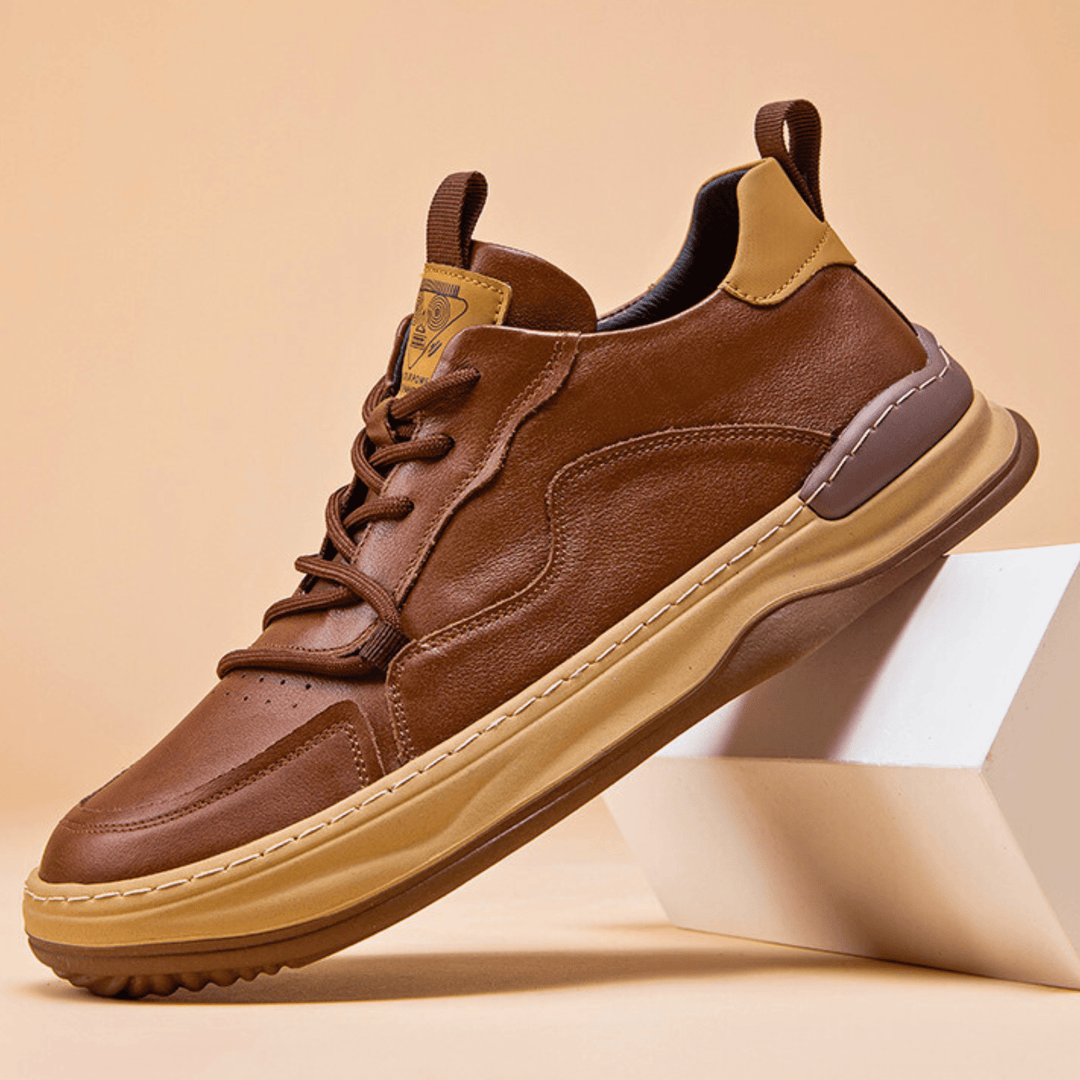 Nortvale - Breeze Genuine Leather Sneakers - 14:29#Black 2303 four seasons;200000124:200000898