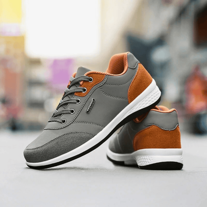 Nortvale - Casual Comfort Leather Sneakers - 14:173#Khaki;200000124:200000364