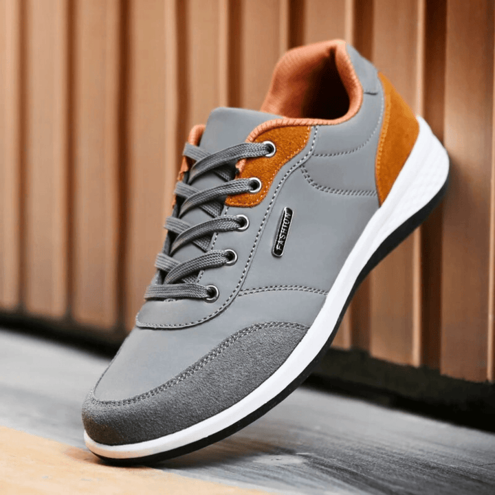 Nortvale - Casual Comfort Leather Sneakers - 14:173#Khaki;200000124:200000364