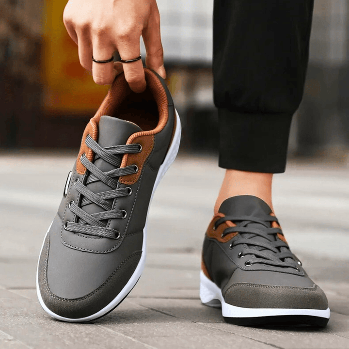 Nortvale - Casual Comfort Leather Sneakers - 14:173#Khaki;200000124:200000364