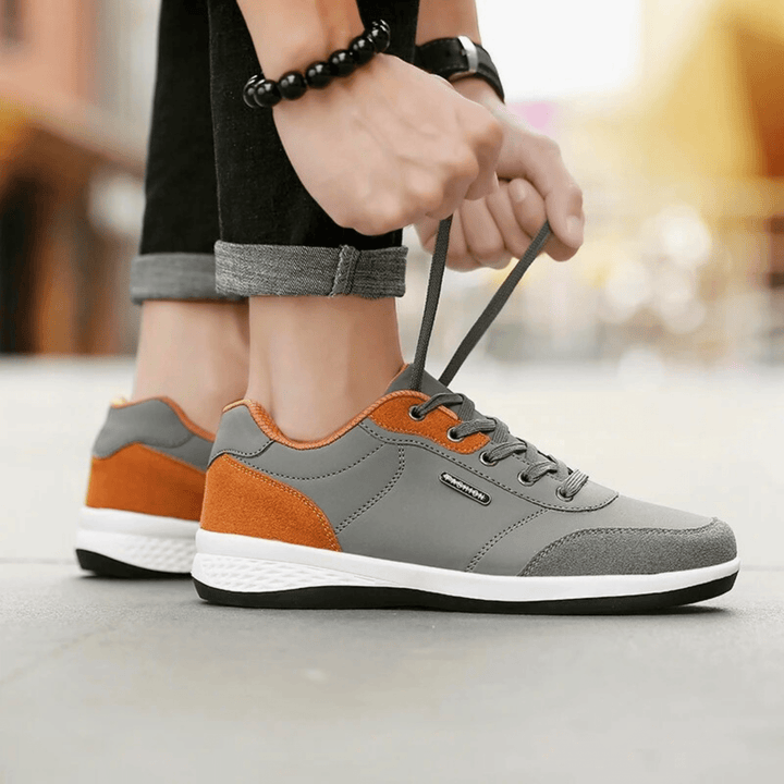 Nortvale - Casual Comfort Leather Sneakers - 14:173#Khaki;200000124:200000364