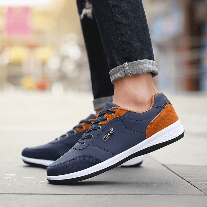 Nortvale - Casual Comfort Leather Sneakers - 14:771#Blue;200000124:200000364