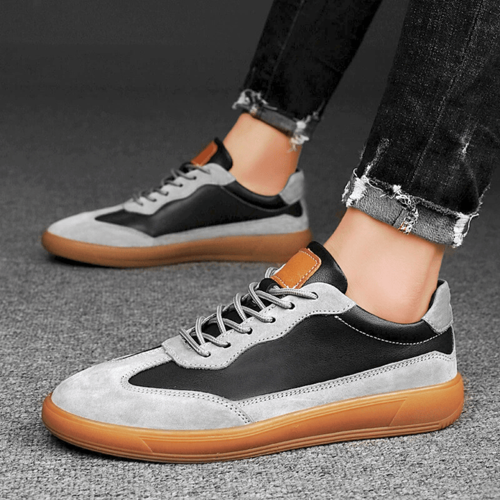 Nortvale - Casual Genuine Leather Sneakers - 14:193#Black;200000124:100010482