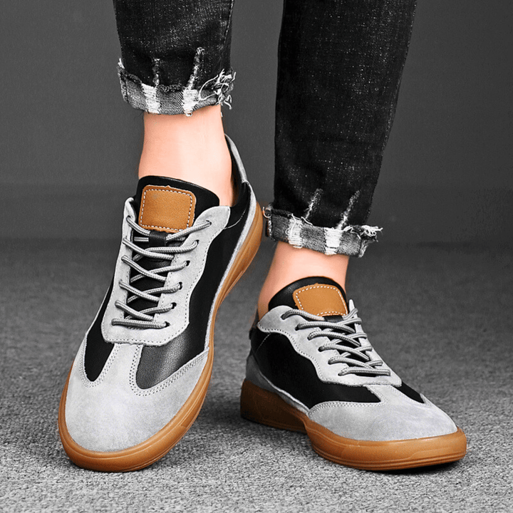 Nortvale - Casual Genuine Leather Sneakers - 14:193#Black;200000124:100010482