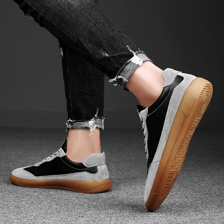 Nortvale - Casual Genuine Leather Sneakers - 14:193#Black;200000124:100010482