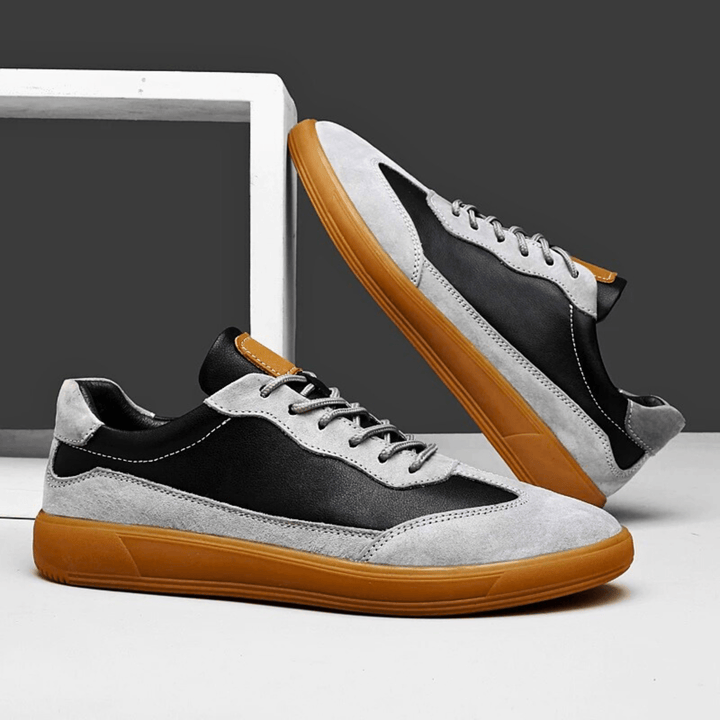 Nortvale - Casual Genuine Leather Sneakers - 14:193#Black;200000124:100010482