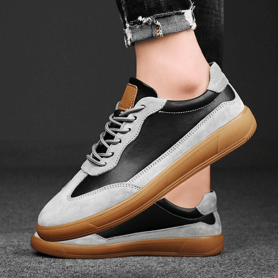 Nortvale - Casual Genuine Leather Sneakers - 14:193#Black;200000124:100010482