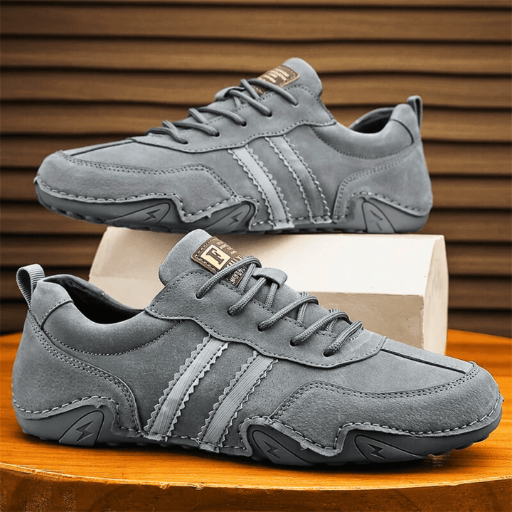 Nortvale - Casual Suede Leather Sneakers - 14:193#Gray;200000124:200000898