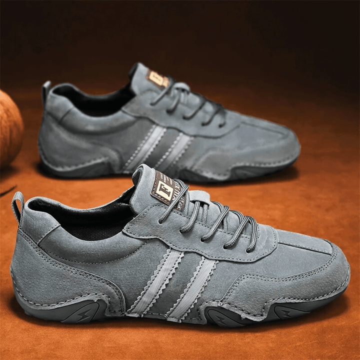 Nortvale - Casual Suede Leather Sneakers - 14:193#Gray;200000124:200000898